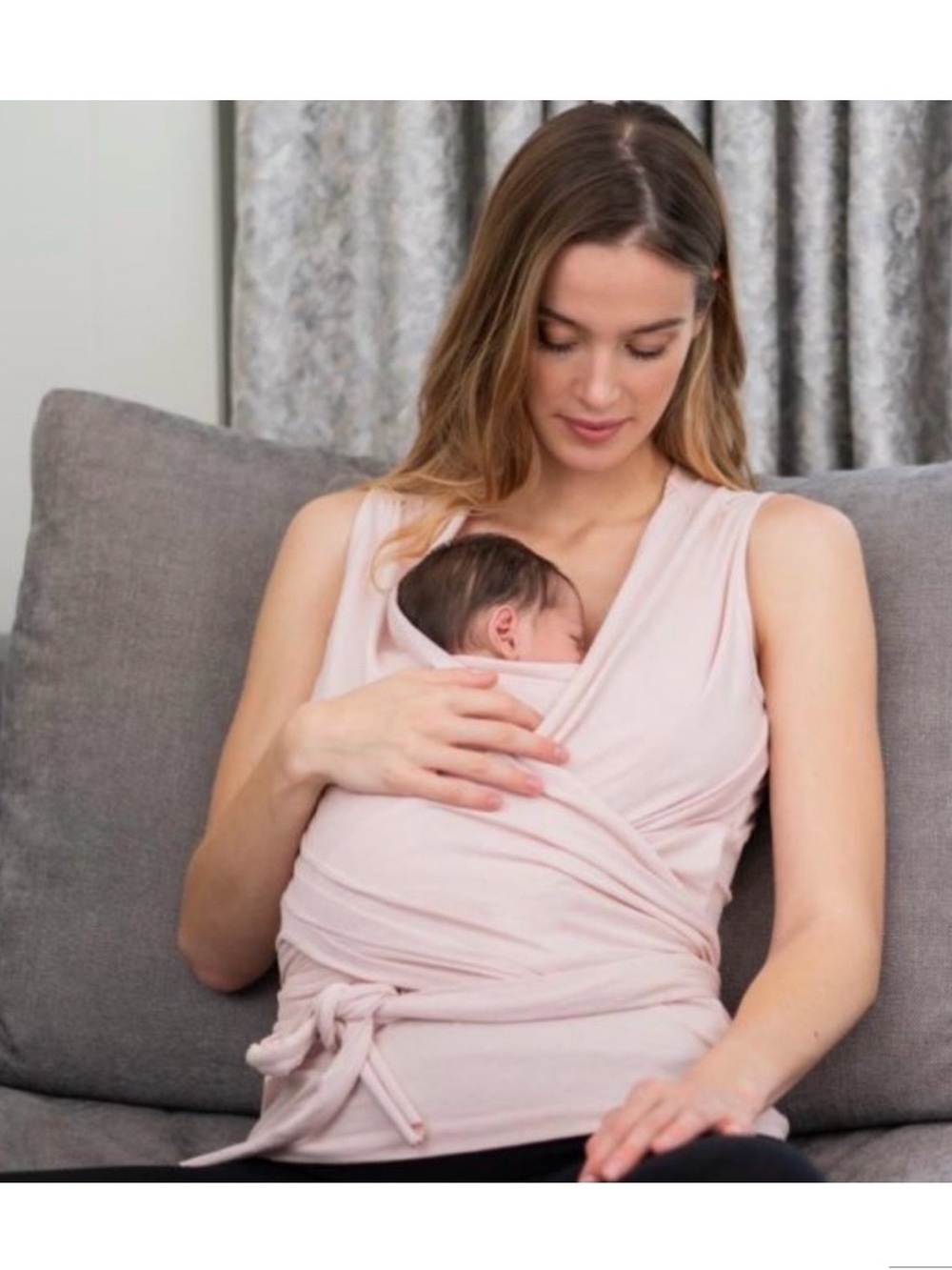 Seraphine Soft Pink Nursing Wrap Tank Top